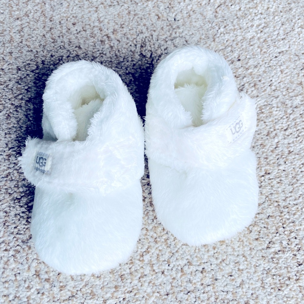 White baby UGG booties